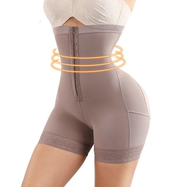 HEXIN Breasted Lace Butt Lifter High Waist Trainer Body Shapewear Women Fajas Slimming Underwear with Tummy Control Panties