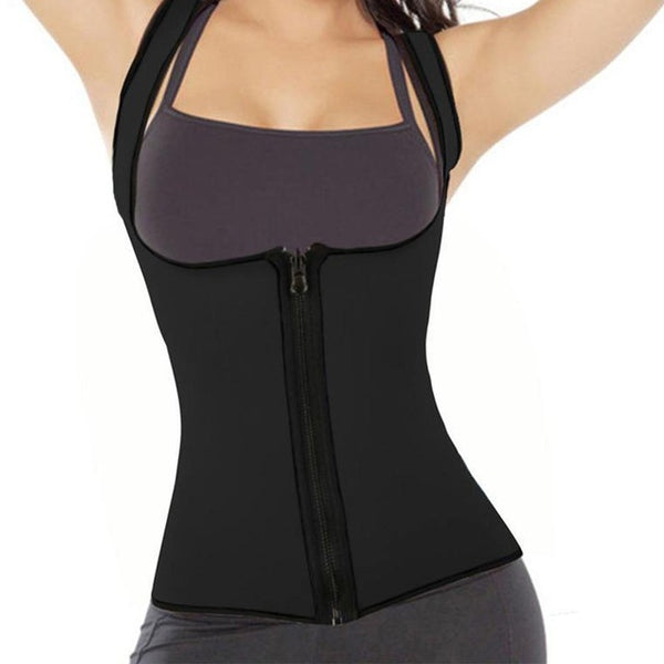 2019 Newly Women Sweat Body Slimming Vest Neoprene Body Shaper Waist Trainer Belly Fat Burning Weight Loss Corset Workout