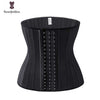 Shinning Latex Waist Trainer 25 Spiral Steel Boned Black Cream Waist Slimming Cincher 3 Hooks And Eyes Corset Underwear Corselet