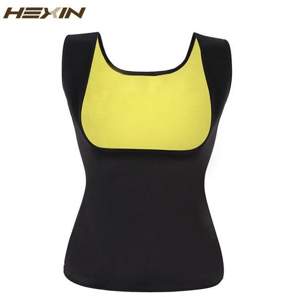 HEXIN Plus Size Neoprene Sweat Sauna  Body Shapers Vest Waist Trainer Slimming Vest Shapewear Weight Loss Waist Shaper Corset