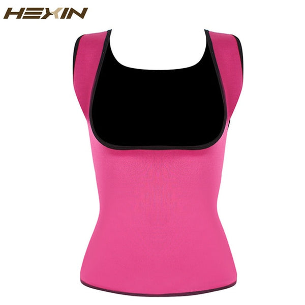 HEXIN Plus Size Neoprene Sweat Sauna  Body Shapers Vest Waist Trainer Slimming Vest Shapewear Weight Loss Waist Shaper Corset