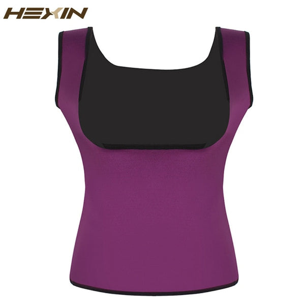 HEXIN Plus Size Neoprene Sweat Sauna  Body Shapers Vest Waist Trainer Slimming Vest Shapewear Weight Loss Waist Shaper Corset