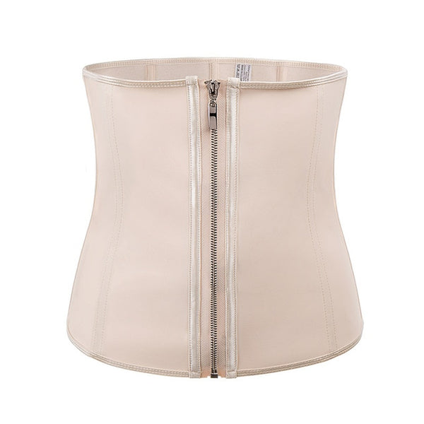 Corset Body Shaper Latex Waist Trainer Zipper Underbust Slim Tummy Waist Cincher Slimming Briefs Shaper Belt Shapewear Women